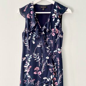 ⭐️Host Pick⭐️ BANANA REPUBLIC Blue Ruffle Floral Maxi Dress - Size 0